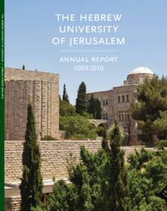 annual report[removed]THE HEBREW UNIVERSITY OF JERUSALEM / ANNUAL REPORT[removed]the hebrew