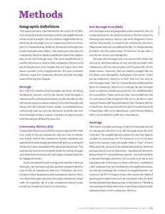 Methods Sub-Borough Area (SBA) This report presents information for the entire City of New  Sub-borough areas are geographic units created by the U.S.