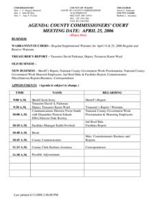 COMMISSIONERS Dist. 1 - C. Gregory Boetsch Dist. 2 - John M. Hyk Dist[removed]Amy F. Fowler  COUNTY OF WALDO