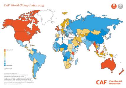 CAF World Giving IndexHighest placed Lowest placed Not surveyed