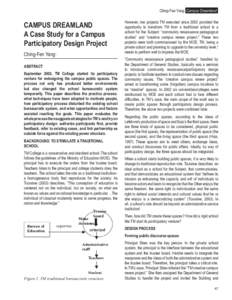 Ching-Fen Yang Campus Dreamland  CAMPUS DREAMLAND A Case Study for a Campus Participatory Design Project Ching-Fen Yang1