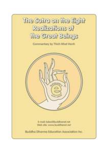 The Sutra on the Eight Realizations of the Great Beings Commentary by Thich Nhat Hanh  BO