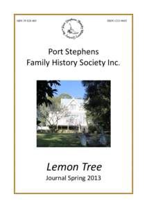 ABNISSNPort Stephens Family History Society Inc.