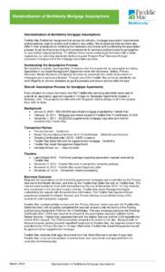 Finance / Economics / Financial services / Primary servicer / Loan servicing / Special servicer / Mortgage loan / Freddie Mac / Securitization / Mortgage / United States housing bubble / Financial economics