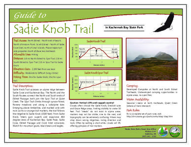 Guide to  Sadie Knob Trail Trail Access: North Eldred - North end of beach,  Sadie