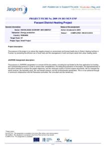 PROJECT FICHE No[removed]RO MUN ENP  Focsani District Heating Project General information  Status of the assignment
