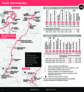 Route 100 Commuter  AM Hospital