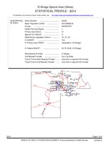 El Mirage Special Area (SArea)  STATISTICAL PROFILE[removed]For definitions and sources of data in these profiles, see:  DESCRIPTION