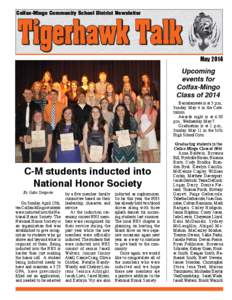 Colfax-Mingo Community School District Newsletter  Tigerhawk Talk May[removed]Upcoming