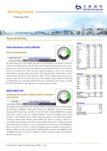 Morning Express 13 February 2015 Focus of the Day Indices