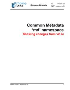 Common Metadata  Ref: TR-META-CM Version: 2.4