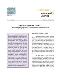 community stories November 2005 ISBN #[removed]