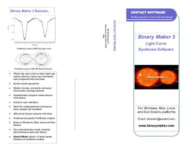Binary Maker 3 features:  CONTACT SOFTWARE Putting people in touch with knowledge  CONTACT SOFTWARE