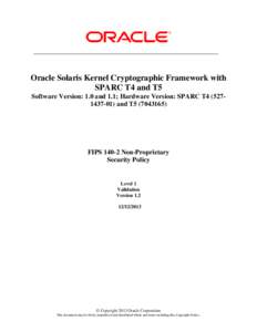 SPARC T4 / Solaris / Oracle Database / FIPS 140-2 / ZFS / Linux kernel / Oracle Linux / UltraSPARC T1 / Software / Computing / Oracle Corporation