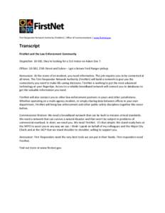FirstNet and the Law Enforcement Community Transcript