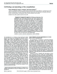 Am J Physiol Renal Physiol 297: F1477–F1501, 2009. First published July 8, 2009; doi:[removed]ajprenal[removed]Review  Cell biology and physiology of the uroepithelium