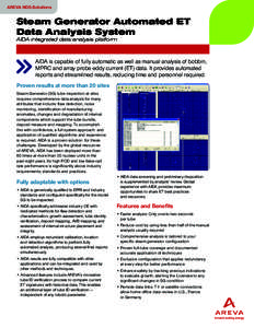 AREVA NDE-Solutions  Steam Generator Automated ET Data Analysis System AIDA integrated data analysis platform