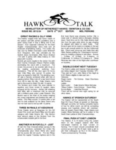 HAWK  TALK NEWSLETTER OF HETHERSETT HAWKS / SWINTON & CO CSC TH