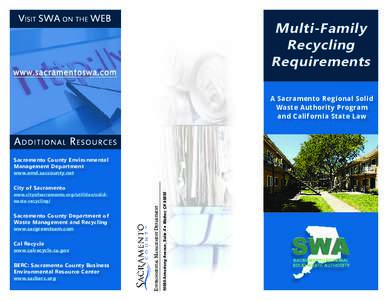 Multi-Family Recycling Requirements A Sacramento Regional Solid Waste Authority Program and California State Law