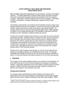 Sex and the law / Atascadero /  California / Atascadero State Hospital / George S. Patton / Physical restraint / United States / Napa /  California / Train / Seclusion / Geography of California / California / Coalinga State Hospital