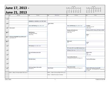 Microsoft Outlook - Weekly Calendar Style