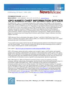 Chief information officer / Government / Economy of the United States / William J. Boarman / Business / United States Government Printing Office / Federal Depository Library Program / Booz Allen Hamilton