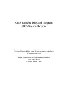 Crop Residue Disposal Program