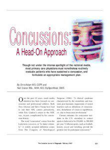 Health / Concussion / Post-concussion syndrome / Head injury / Post-traumatic amnesia / Sports medicine / Eric Lindros / Neurotrauma / Medicine / National Hockey League