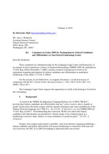 Lobbying in the United States / Fundraising / Philanthropy / Notice of proposed rulemaking / Campaign finance in the United States / Bipartisan Campaign Reform Act / Politics / Federal Election Commission / Campaign finance