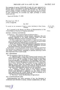 P R I V A T E LAW 101-8—OCT. 22, [removed]STAT[removed]the meaning of section 101(bXlXE) of such Act upon approval of a petition filed on his behalf by Victoria Sherrouse, a citizen of the