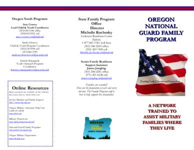 Oregon Youth Programs Amy Conroy Lead Child & Youth Coordinator[removed]office[removed]cell [removed]