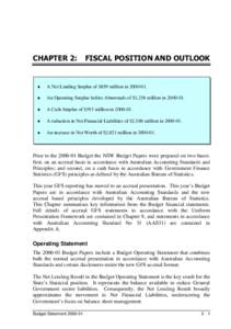 CHAPTER 2:  FISCAL POSITION AND OUTLOOK ♦