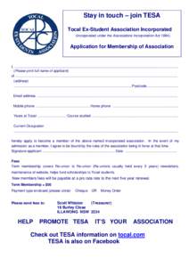 Microsoft Word - TESA Membership form[removed]doc