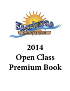 2014 Open Class Premium Book DEPARTMENT 