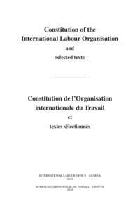 Constitution of the International Labour Organisation and