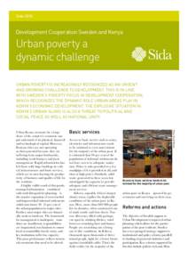 Sida[removed]Development Cooperation Sweden and Kenya Urban poverty a dynamic challenge