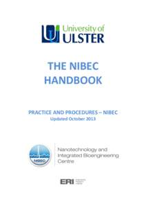 THE NIBEC HANDBOOK PRACTICE AND PROCEDURES – NIBEC