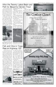 The Mono County Press • 2008 Edition • Page 17  Hike the Twenty Lakes Basin and
