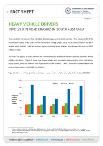 FACT SHEET July 2013 HEAVY VEHICLE DRIVERS  INVOLVED IN ROAD CRASHES IN SOUTH AUSTRALIA
