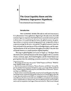 4 The Great Liquidity Boom and the Monetary Superpower Hypothesis David Beckworth and Christopher Crowe  Introduction
