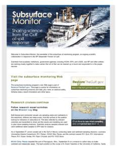 Subsurface Monitor :: E-Mail Newsletter