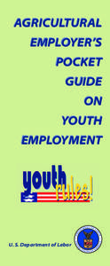AGRICULTURAL EMPLOYER’S POCKET GUIDE ON YOUTH