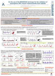 On the use of the MAXDOAS technique for the validation of tropospheric NO 2 column measurements from satellite 1 2