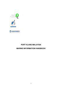 PORT KLANG MALAYSIA MARINE INFORMATION HANDBOOK