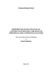 Organizational theory / Contract law / Employment / Intelligence / Intelligence tests / Psychological contract / Unit-weighted regression / G factor / Statistics / Behavior / Science / Information