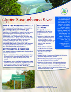 Upper Susquehanna River[removed]Targeted Watersheds Grant Projects summaries