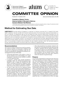 The American College of Obstetricians and Gynecologists WOMEN’S HEALTH CARE PHYSICIANS COMMITTEE OPINION Number 611 • October 2014