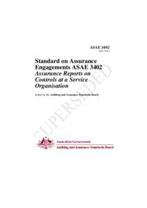 ASAE[removed]June[removed]Standard on Assurance Engagements ASAE 3402 Assurance Reports on