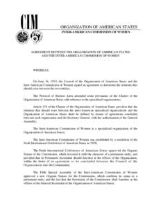 AGREEMENT BETWEEN THE ORGANIZATION OF AMERICAN STATES