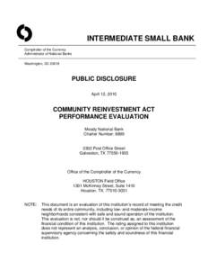 Geography of the United States / Community Reinvestment Act / Galveston /  Texas / Moody National Bank / Pearland /  Texas / Prosper Marketplace / Bank of America / Galveston County /  Texas / Wells Fargo / Geography of Texas / Greater Houston / Texas